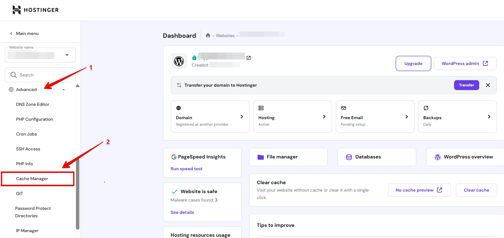 Hostinger hPanel