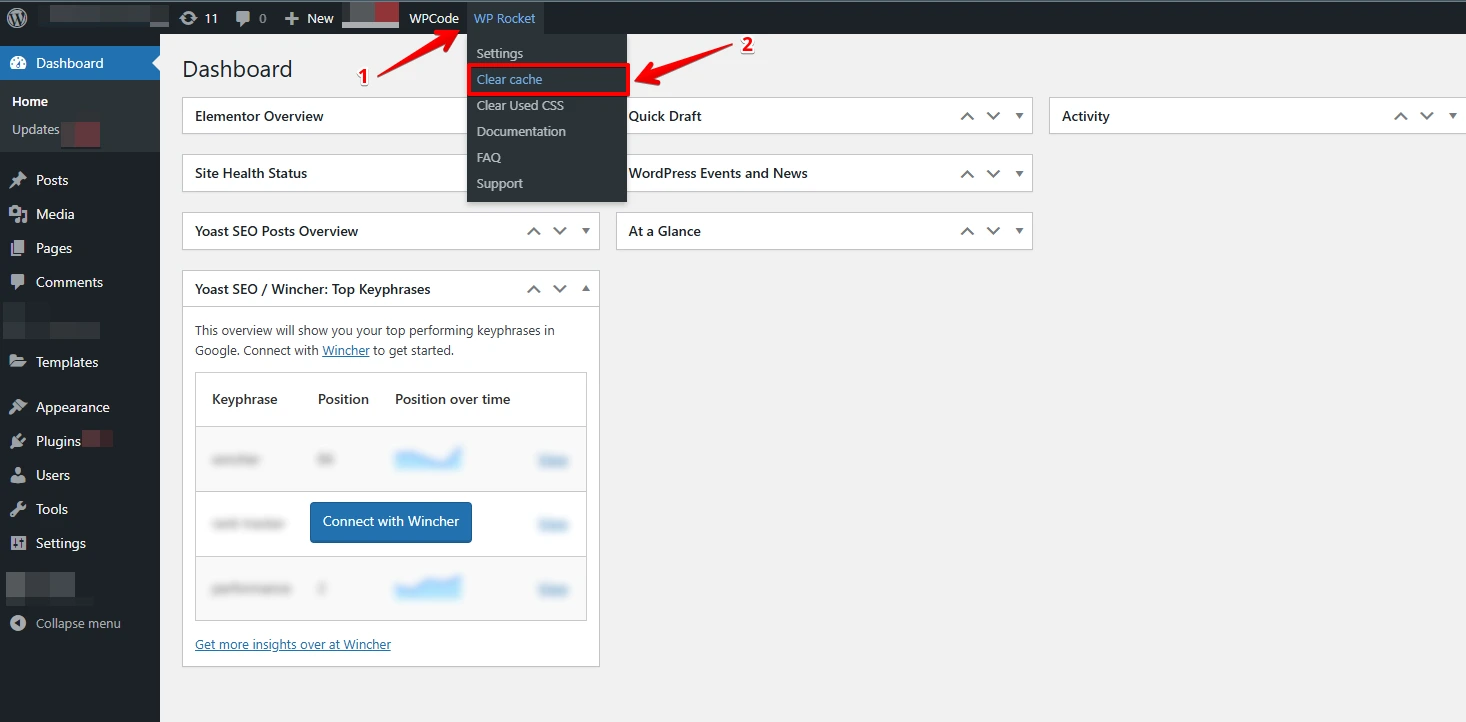 WP-Rocket-Clear-Cache-top-bar