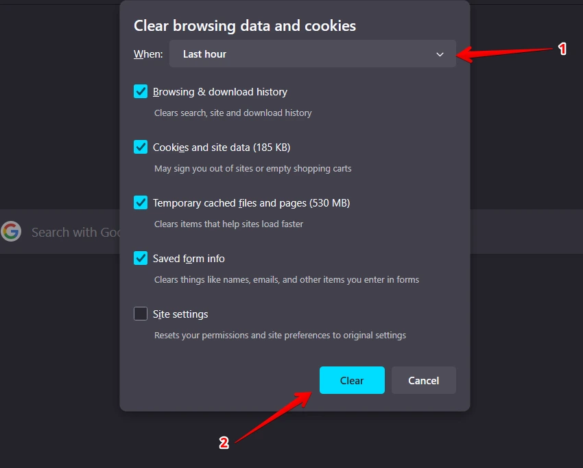 firefox-clear-browser-cache